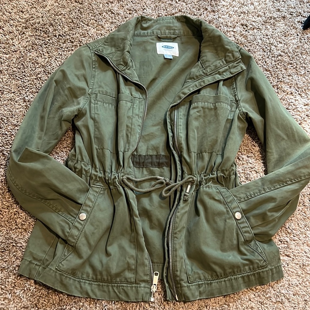 Old navy green utility jacket size small